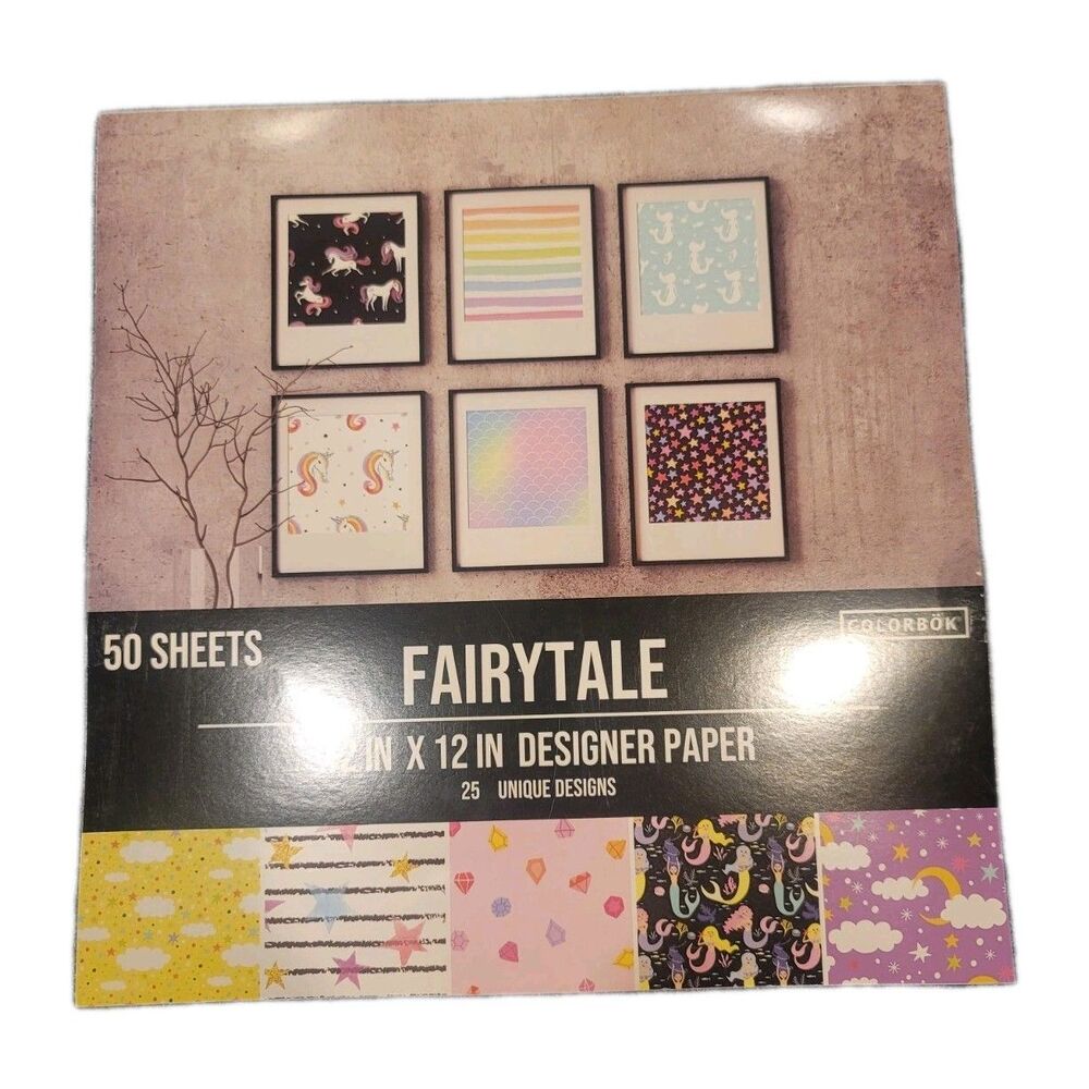 Colorbok Fairytale Designer 12’x12’ Paper Pad, 50 sheets, New